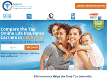 Tablet Screenshot of nationallifeinsurance.org